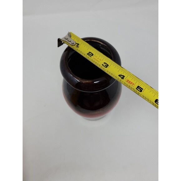 Vase Scheurich West Germany Pottery 208-21 Brown & Red Vase - Picture 7 of 9